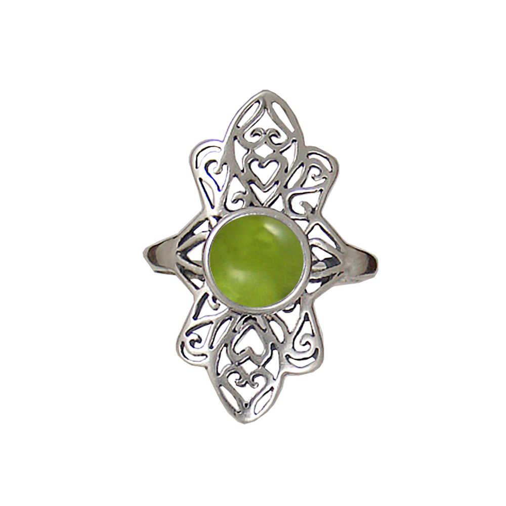 Sterling Silver Filigree Ring With Peridot Size 6 Sterling Silver Filigree Ring With Peridot Size 6